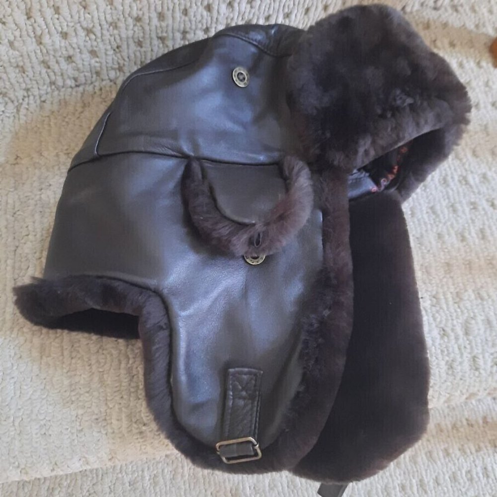 Crowncap Lamb Aviator with Mouton Trim size XL